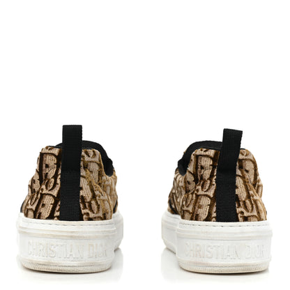 Christian Dior Velvet Oblique Womens Solar Slip On Sneakers 38 Bronze 4 of 9