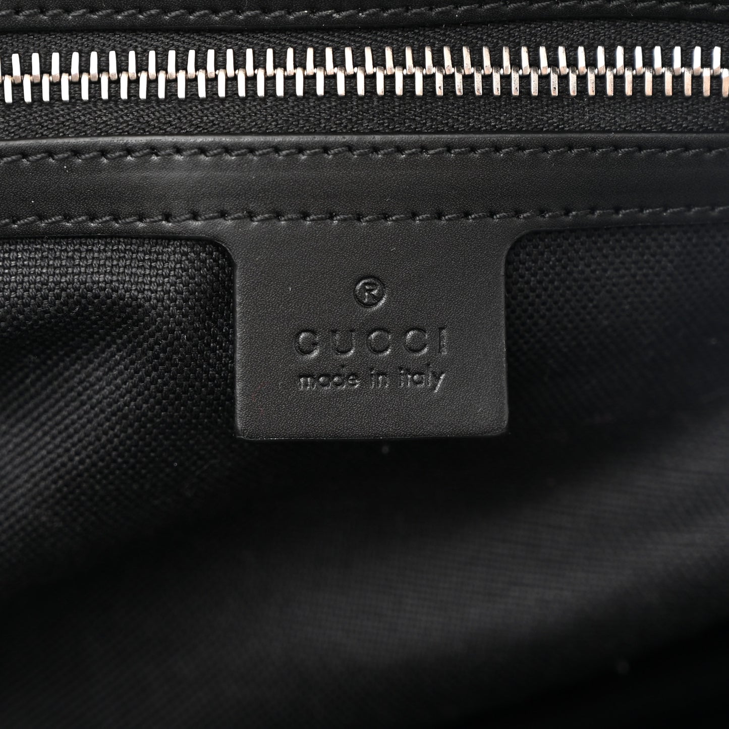 Soft GG Supreme Monogram Appia Calfskin Web Large Carry On Duffle Bag Black Grey