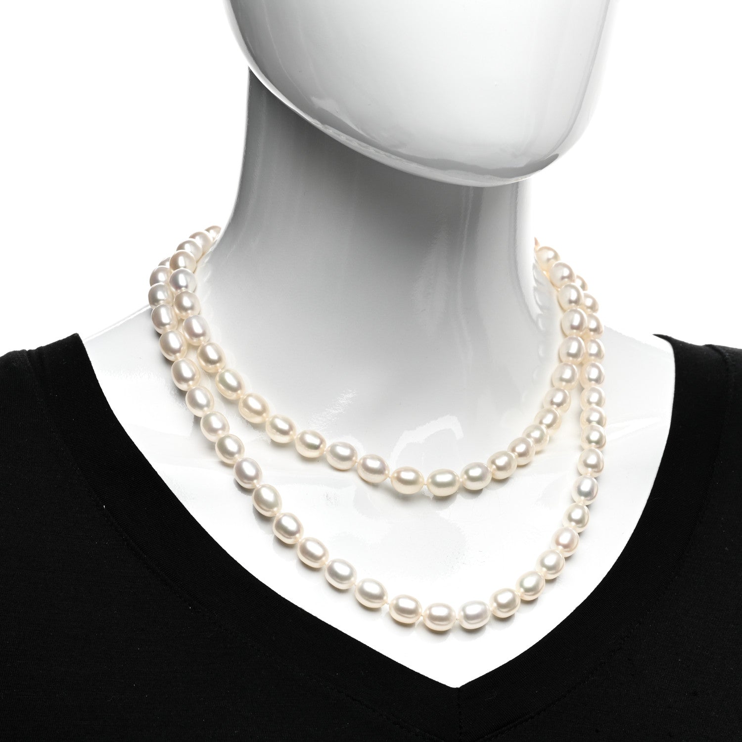 Tiffany Sterling Silver Pearl Strand Open Heart Toggle Necklace 2 of 4