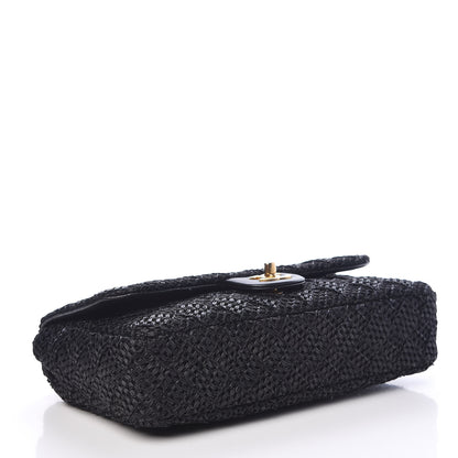 Chanel Woven Nylon Medium Single Flap Black 4 of 11