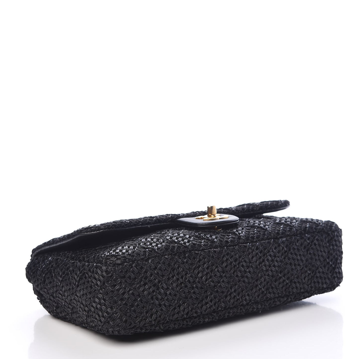 Woven Nylon Medium Single Flap Black