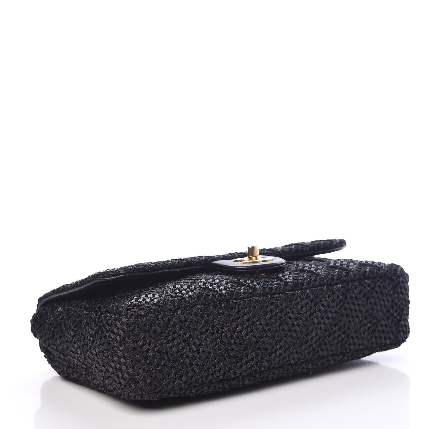 Chanel Woven Nylon Medium Single Flap Black 4 of 11