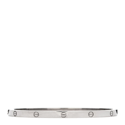 Cartier 18K White Gold Small LOVE Bracelet 17 2 of 5