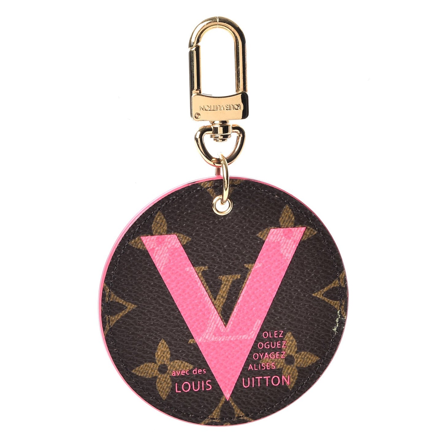 Monogram Illustre V Bag Charm Key Ring Grenade