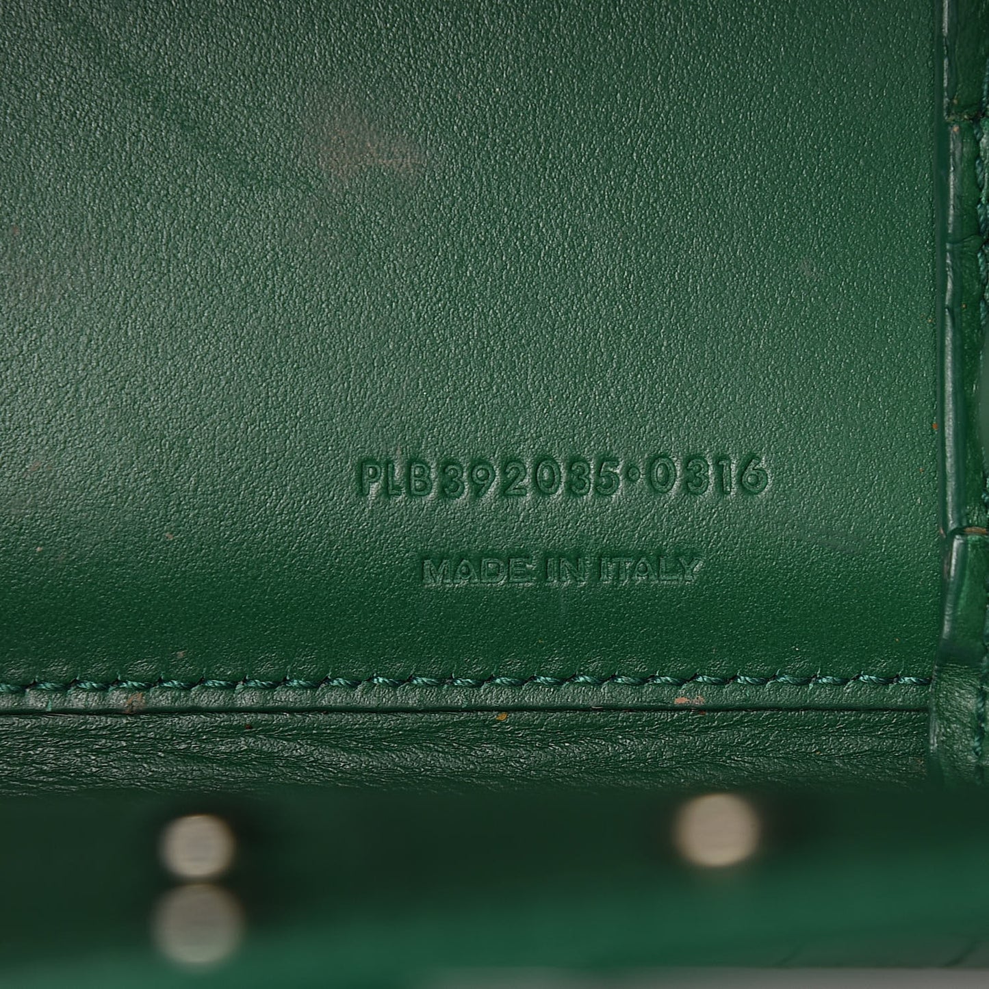 Calfskin Crocodile Embossed Nano Sac De Jour Green