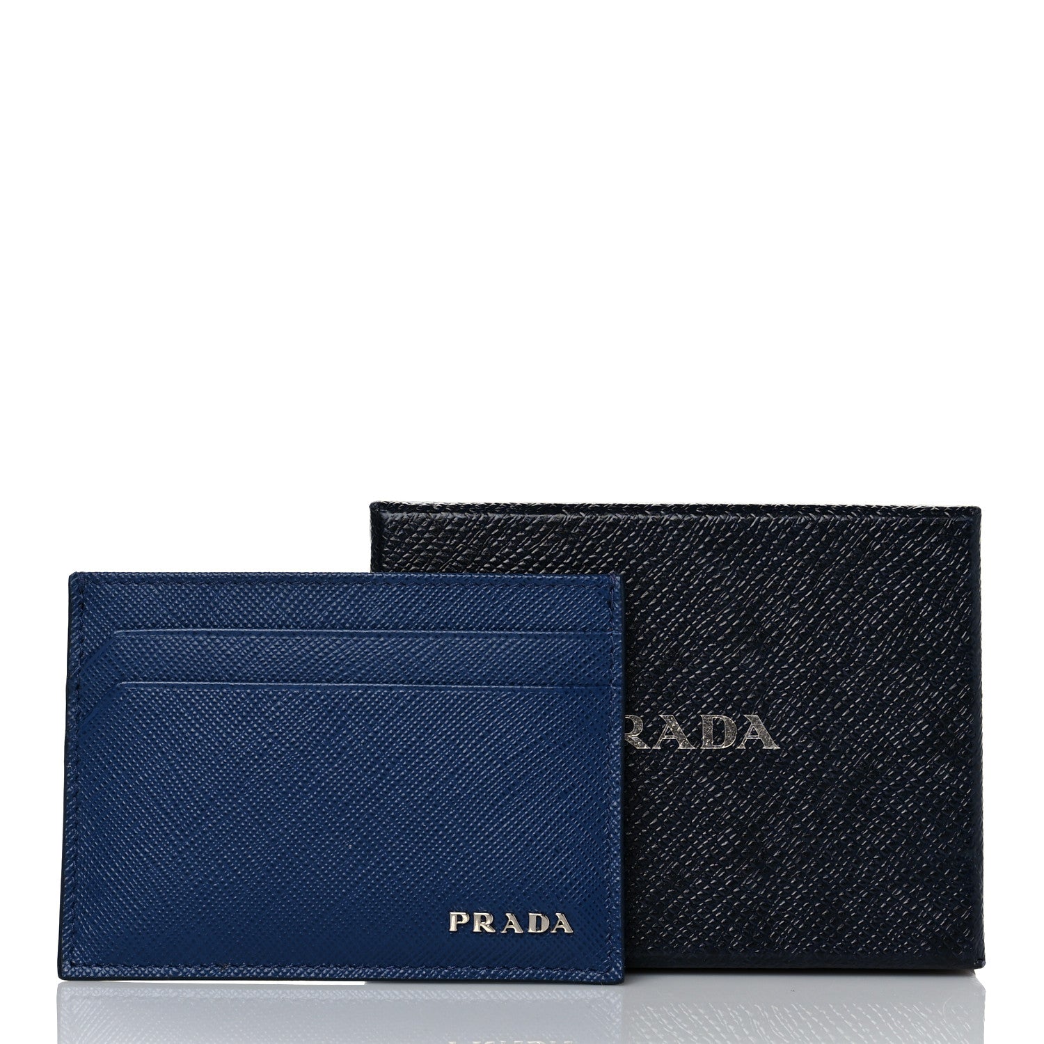 Prada Saffiano Card Holder Bleuette 11 of 11