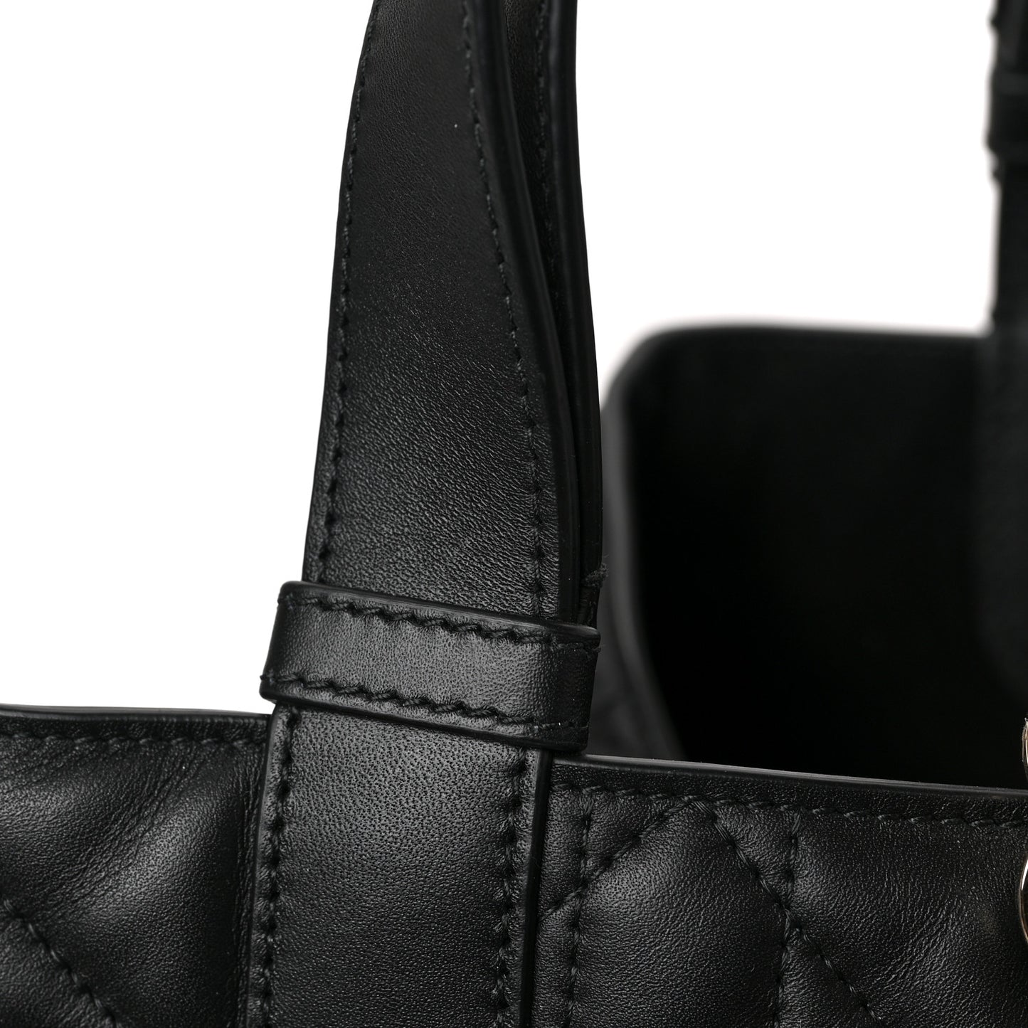Calfskin Macrocannage Large Toujours Black
