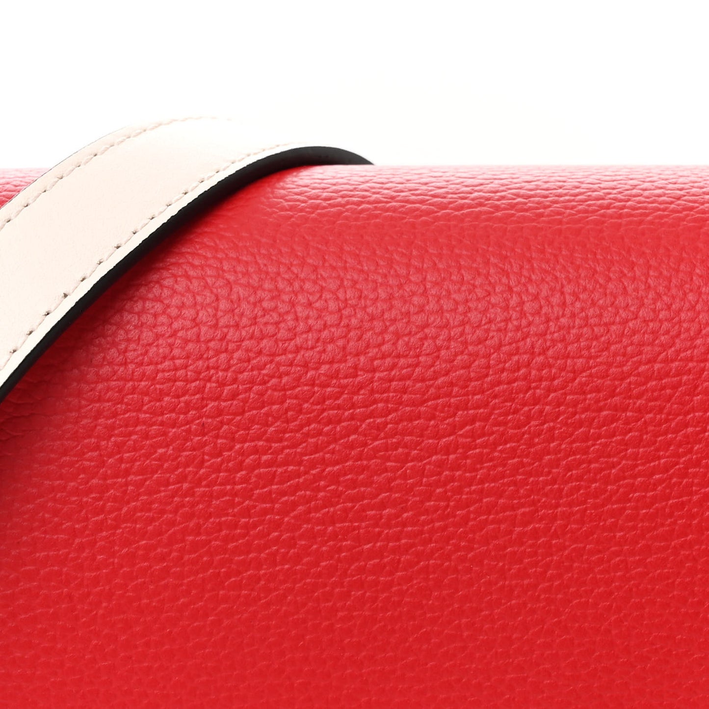 Visetos Calfskin Small Patricia Crossbody Bag Cognac Ruby Red