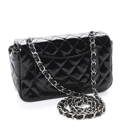 Chanel Patent Calfskin Quilted Mini Rectangular Flap Black 3 of 10
