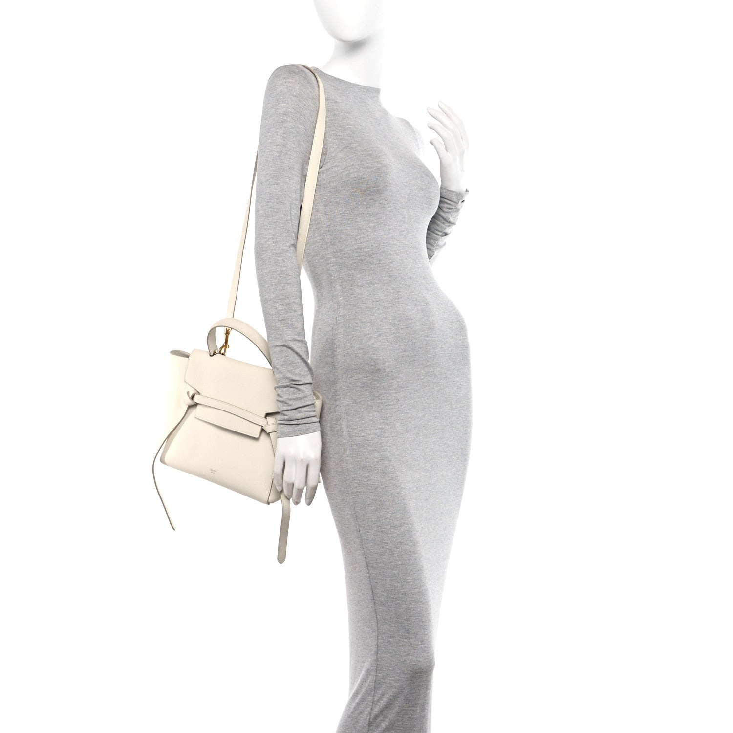 Celine Grained Calfskin Micro Belt Bag Linen 2 of 12