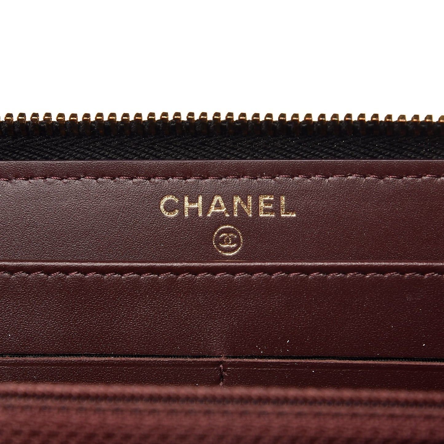 Caviar Quilted Large Gusset Zip Around Wallet Black
