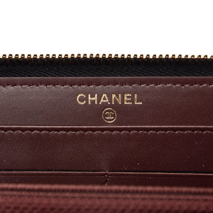 Chanel Caviar Quilted Large Gusset Zip Around Wallet Black 6 of 9