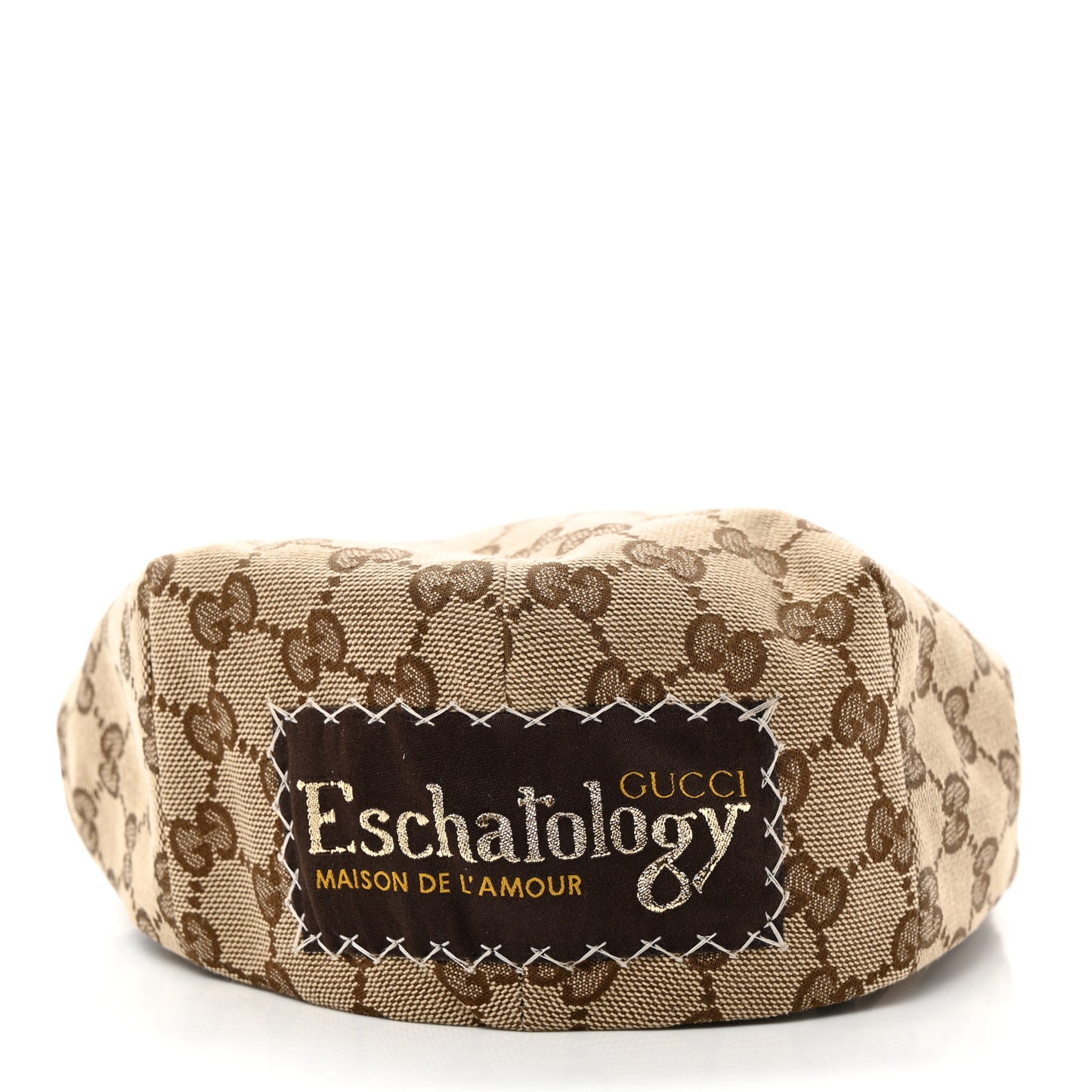 Monogram Drill Flat Cap 58 Beige