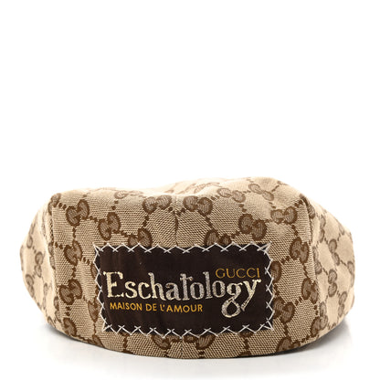 Gucci Monogram Drill Flat Cap 58 Beige 6 of 9