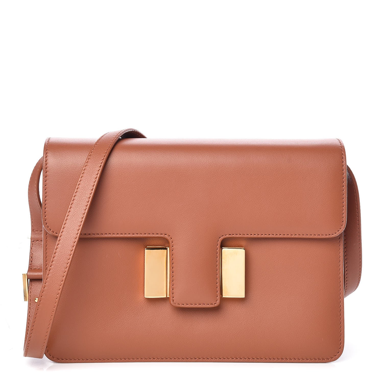 Tom Ford Calfskin Medium Sienna Crossbody Bag Tobacco 1 of 8