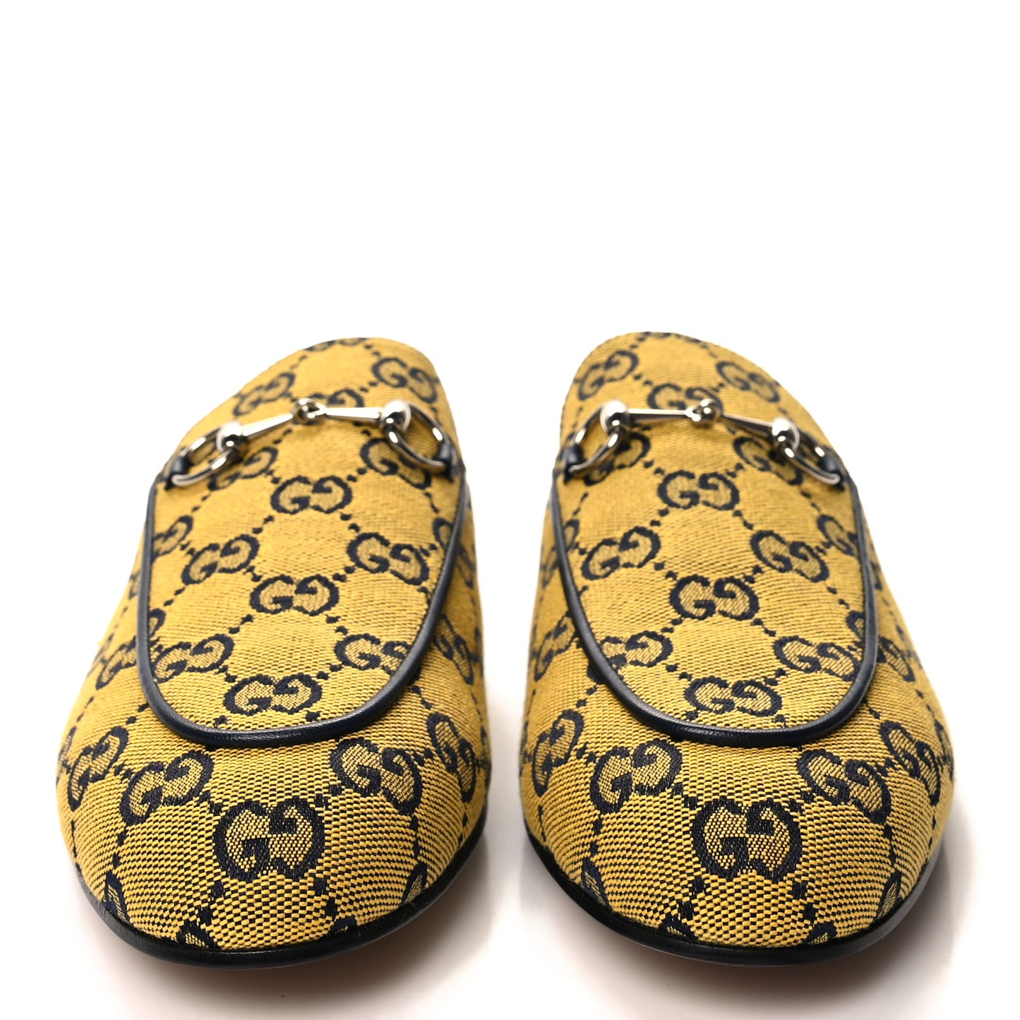 Monogram Multicolor Malaga Kid Horsebit Womens Princetown Slippers 40.5 Yellow Blue