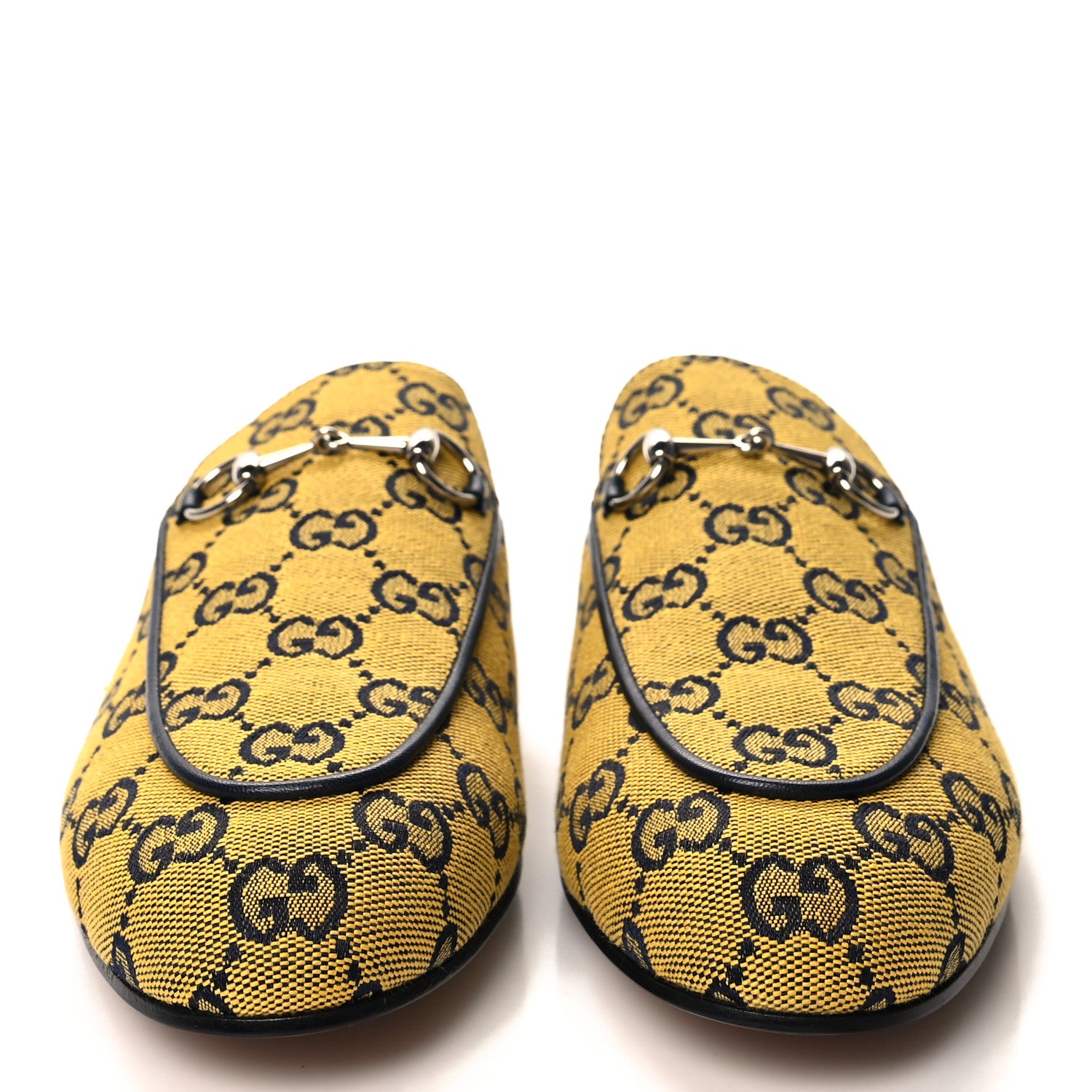 Gucci Monogram Multicolor Malaga Kid Horsebit Womens Princetown Slippers 40.5 Yellow Blue 2 of 9