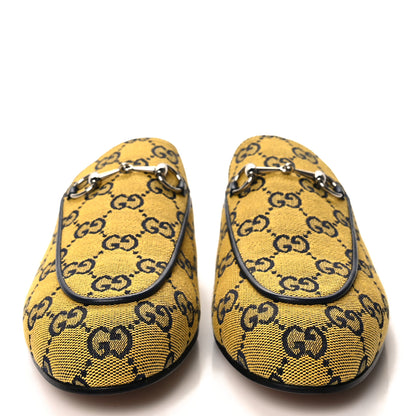 Gucci Monogram Multicolor Malaga Kid Horsebit Womens Princetown Slippers 40.5 Yellow Blue 2 of 9