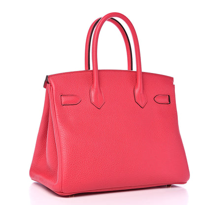 Hermes Taurillon Clemence Birkin 30 Rose Extreme 3 of 29