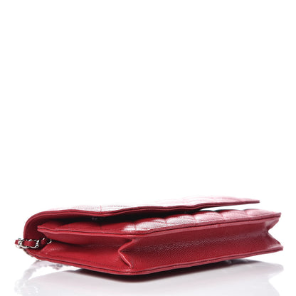 Chanel Caviar Quilted Wallet on Chain WOC Pink 4 of 10