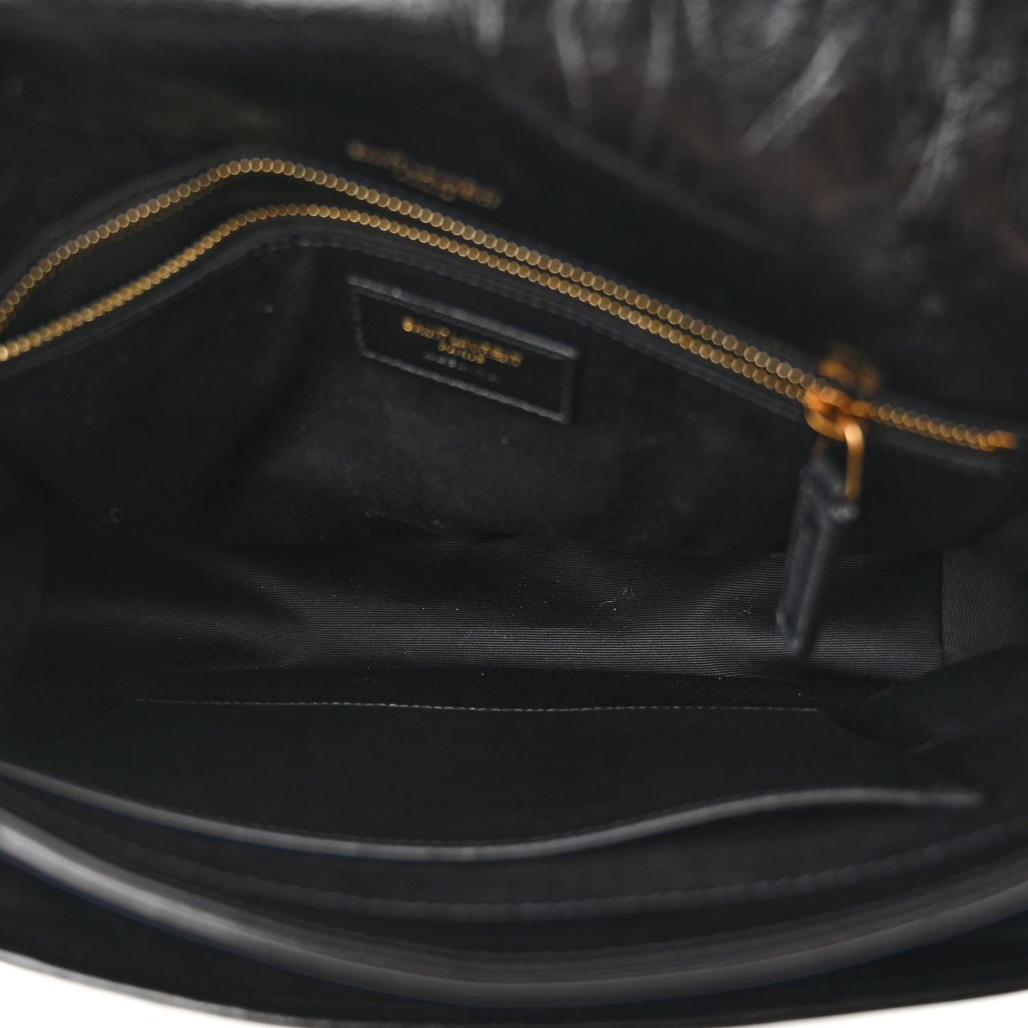 Saint Laurent Crinkled Calfskin Matelasse Monogram Medium Niki Chain Satchel Black 5 of 11