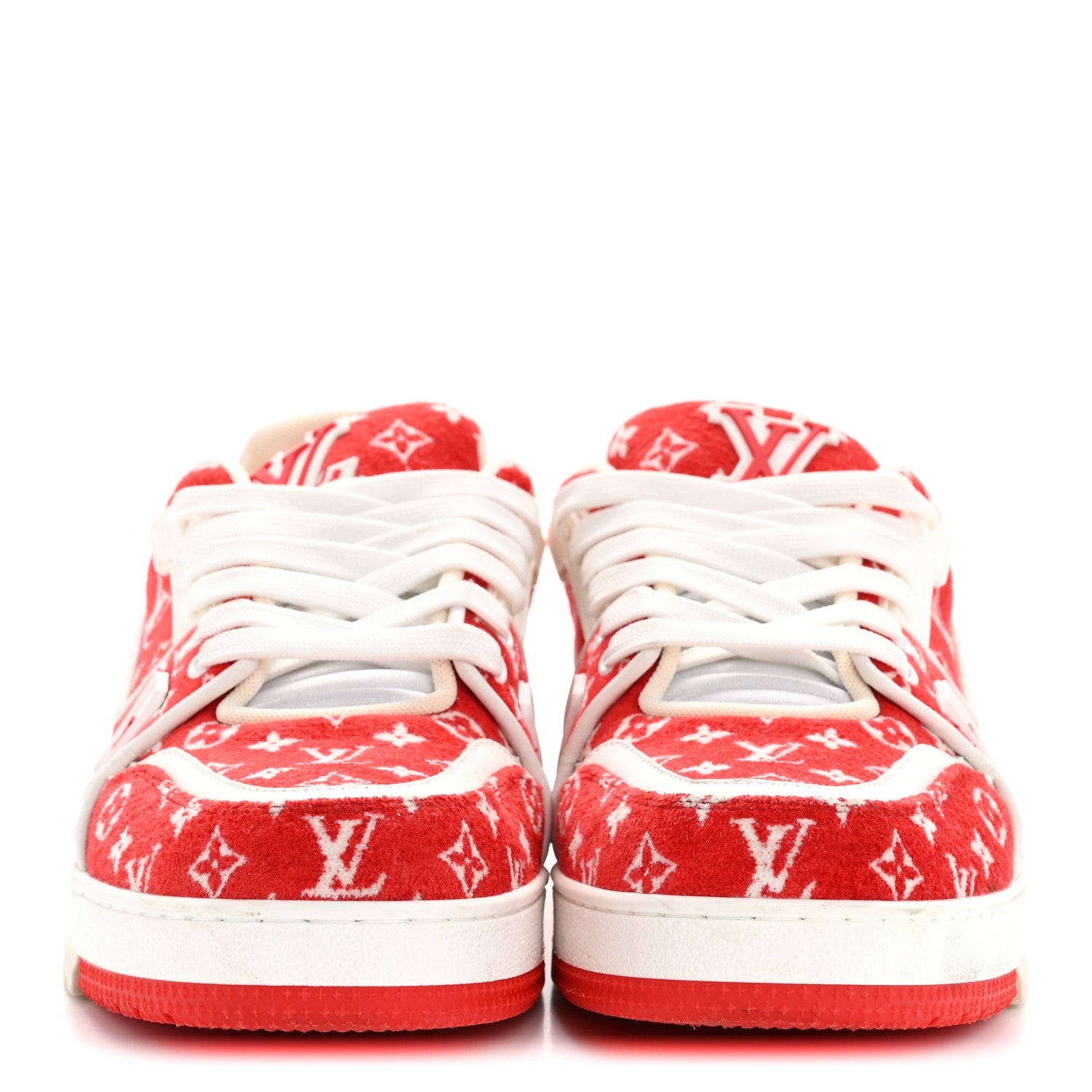 Louis Vuitton Jacquard Velvet Monogram Mens LV Trainer Sneakers 8