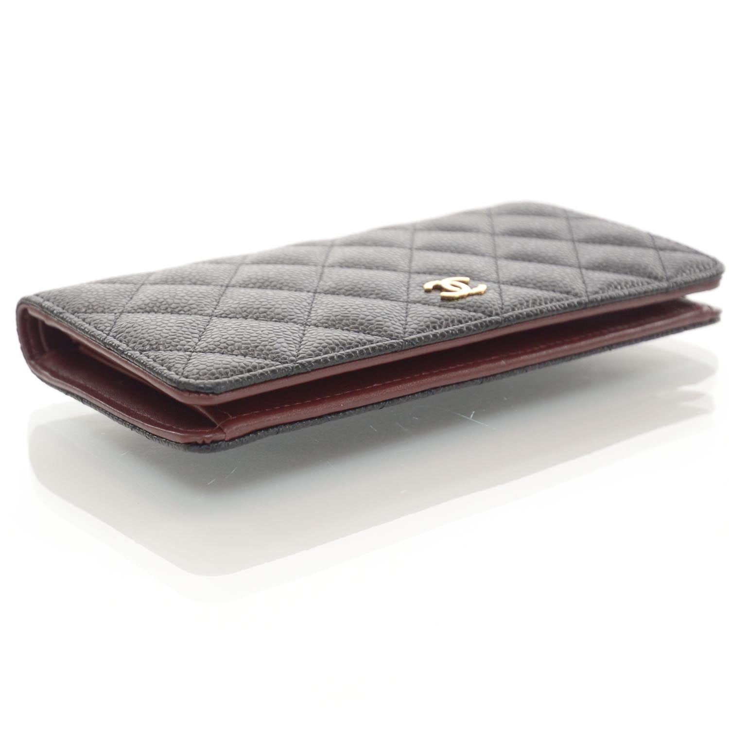 Chanel Caviar Quilted Yen Wallet Black 4 of 8