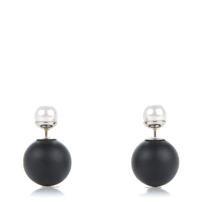 Christian Dior Mise En Dior Tribal Earrings Matte Black Pearl 1 of 4