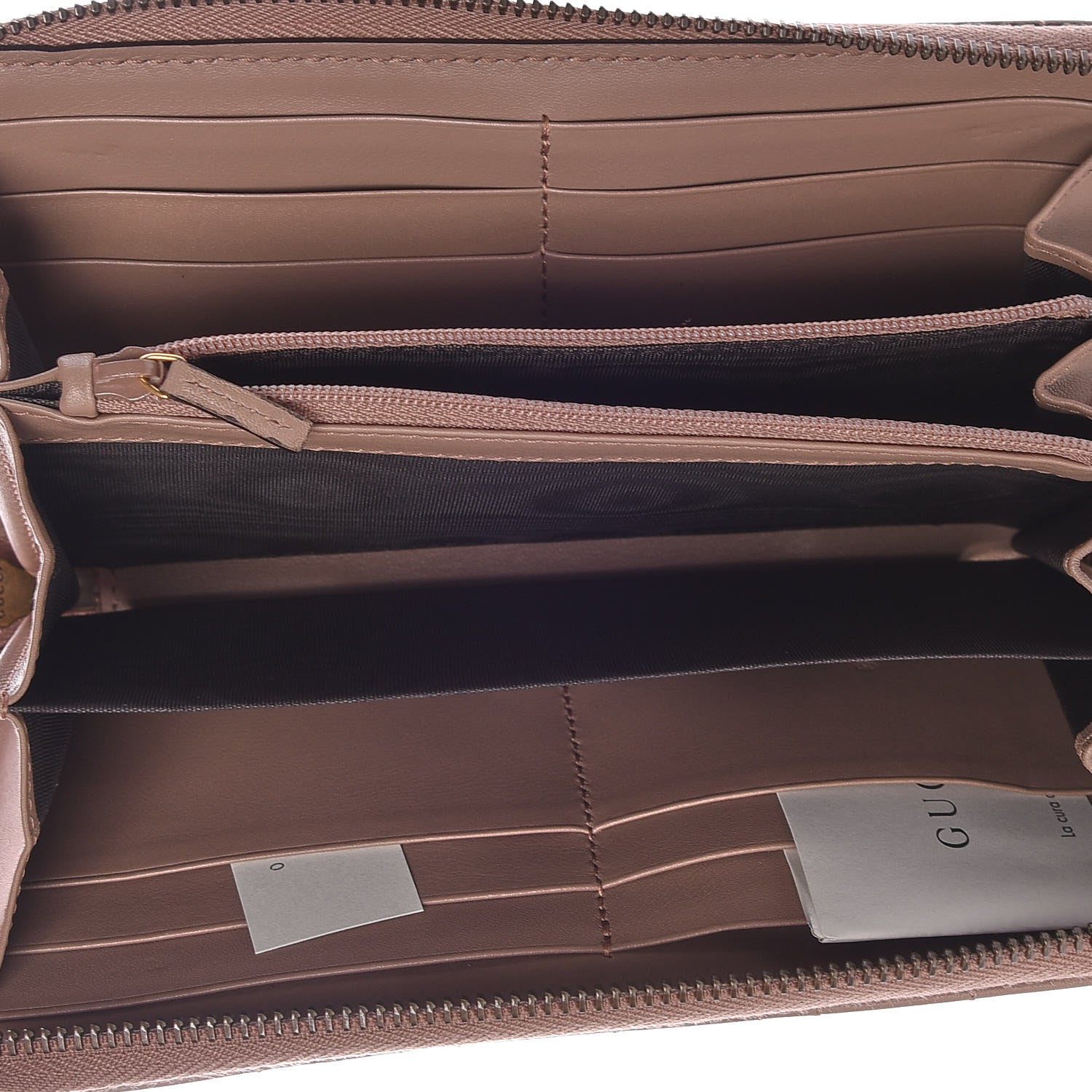 Gucci Calfskin Matelasse Pearly GG Marmont Zip Around Wallet Porcelain Rose 5 of 10