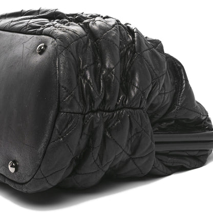 Chanel Lambskin Quilted Sharpei Frame Tote Black 10 of 10