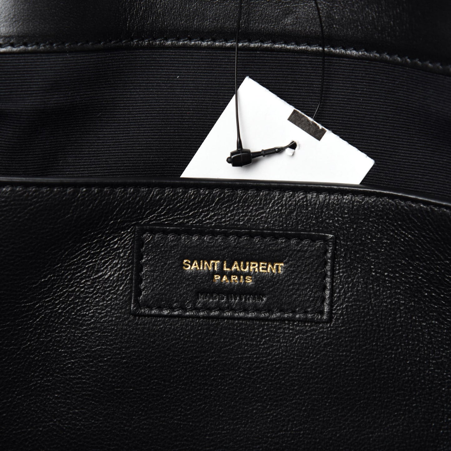 Calfskin Raffia Medium Shopper Tote Black