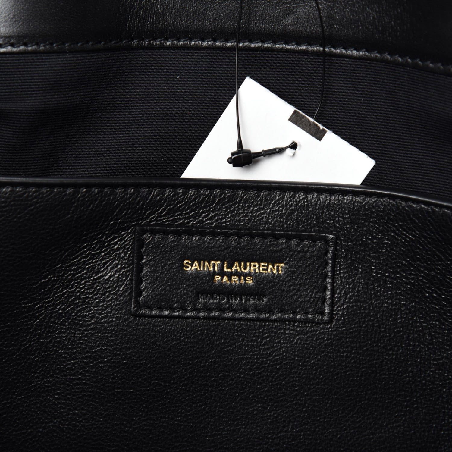 Saint Laurent Calfskin Raffia Medium Shopper Tote Black 8 of 15