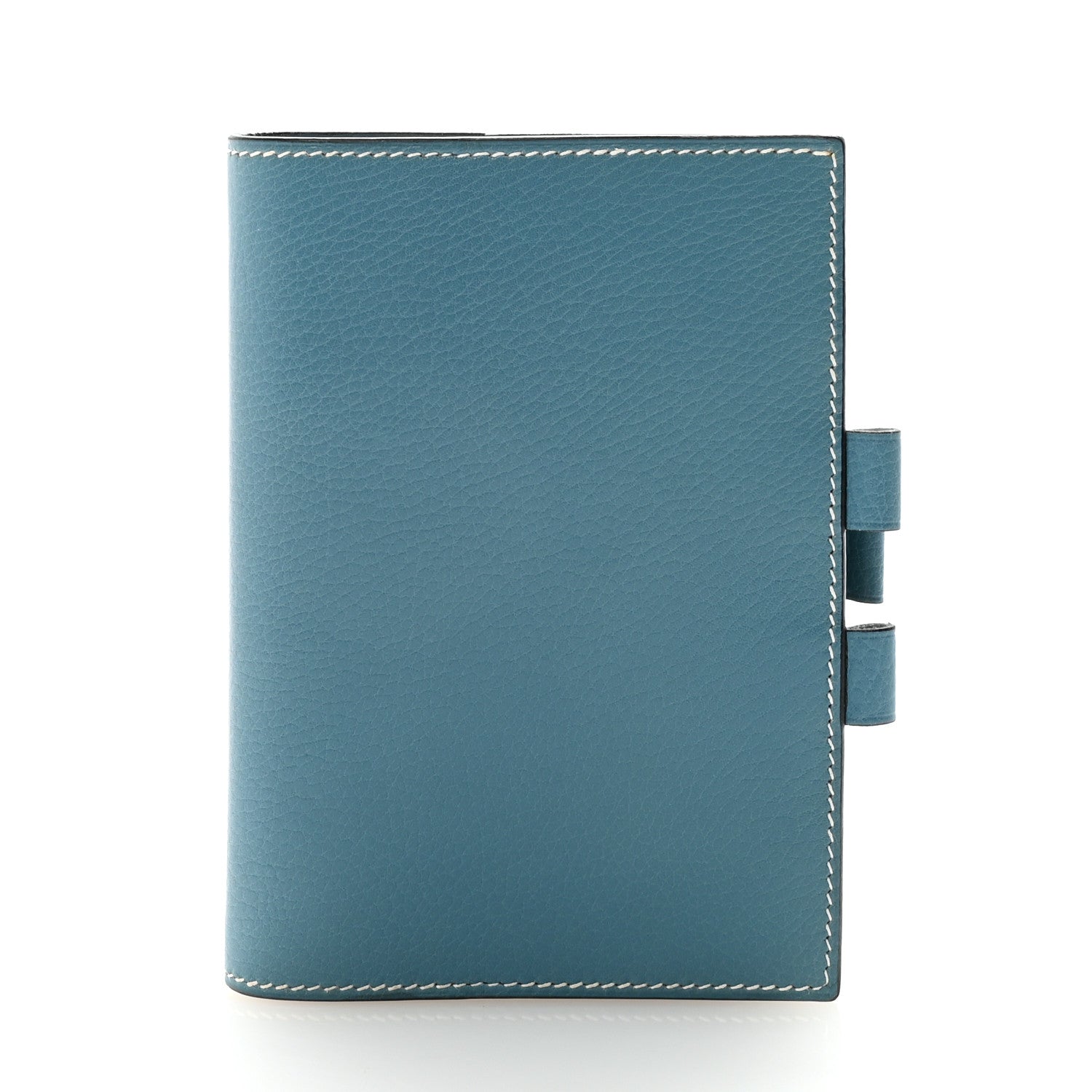 Hermes Veau Rodeo Globe Trotter Agenda Cover PM Blue Jean 1 of 7