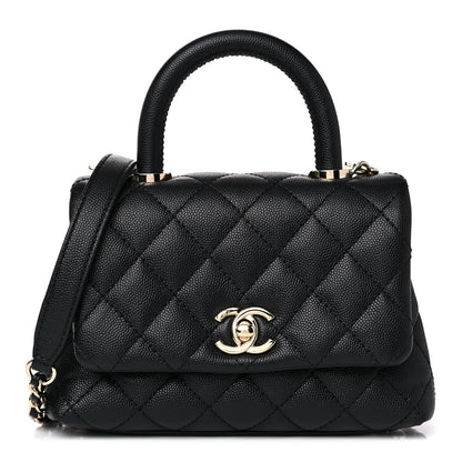 Chanel Caviar Quilted Extra Mini Coco Handle Flap Black 1 of 9