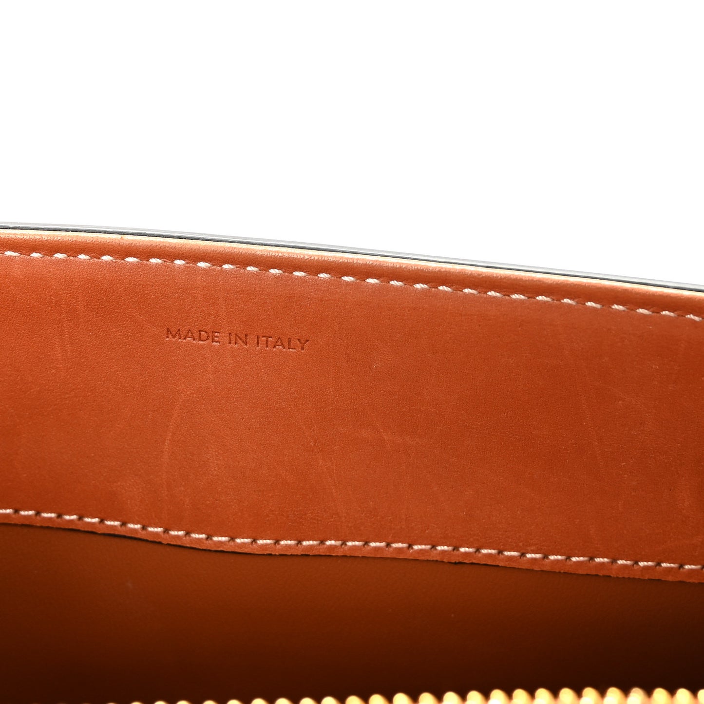 Satinated Calfskin Small 16 Top Handle Bag Tan