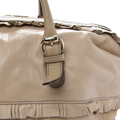 Gucci Calfskin Ruffle Medium Sabrina Boston Tote Nude 12 of 15