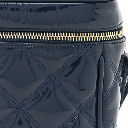 Saint Laurent Patent Quilted 80's Vanity Bag Blue 8 of 17