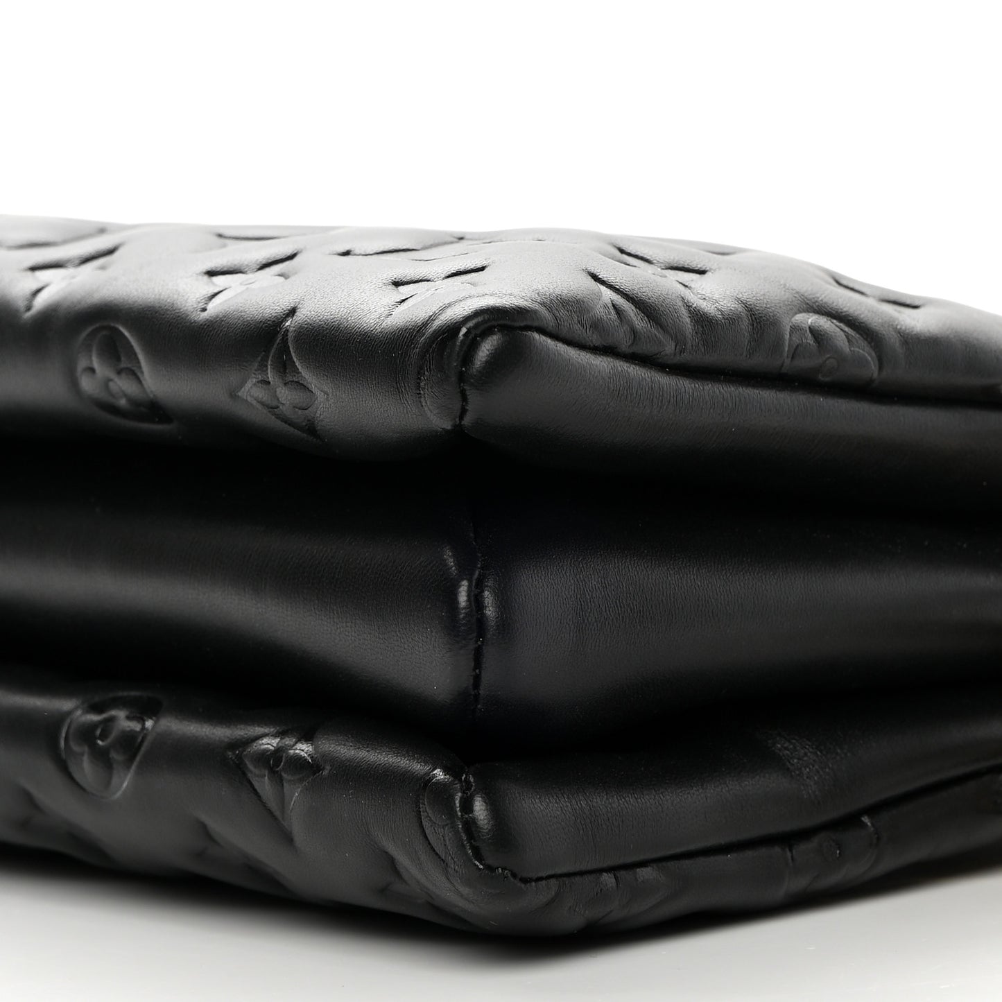 Lambskin Embossed Monogram Coussin PM Black