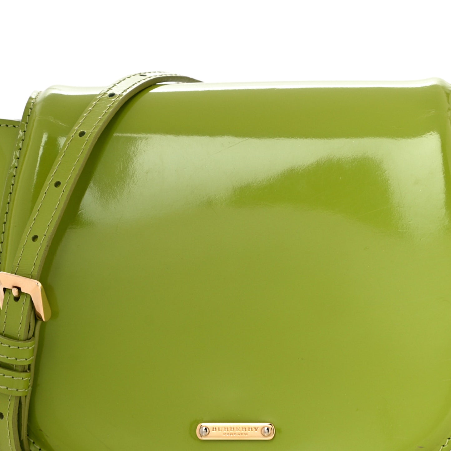 Patent Small Leigh Crossbody Bag Lemon Green