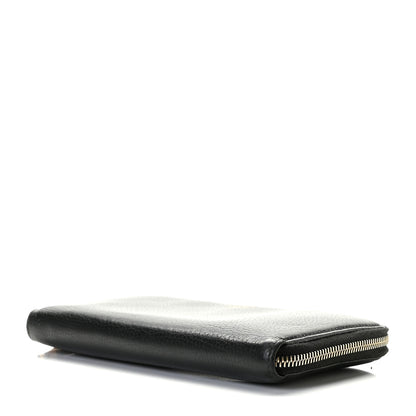 Gucci Pebbled Calfskin Bamboo Tassel Zip Around Wallet Black 8 of 8