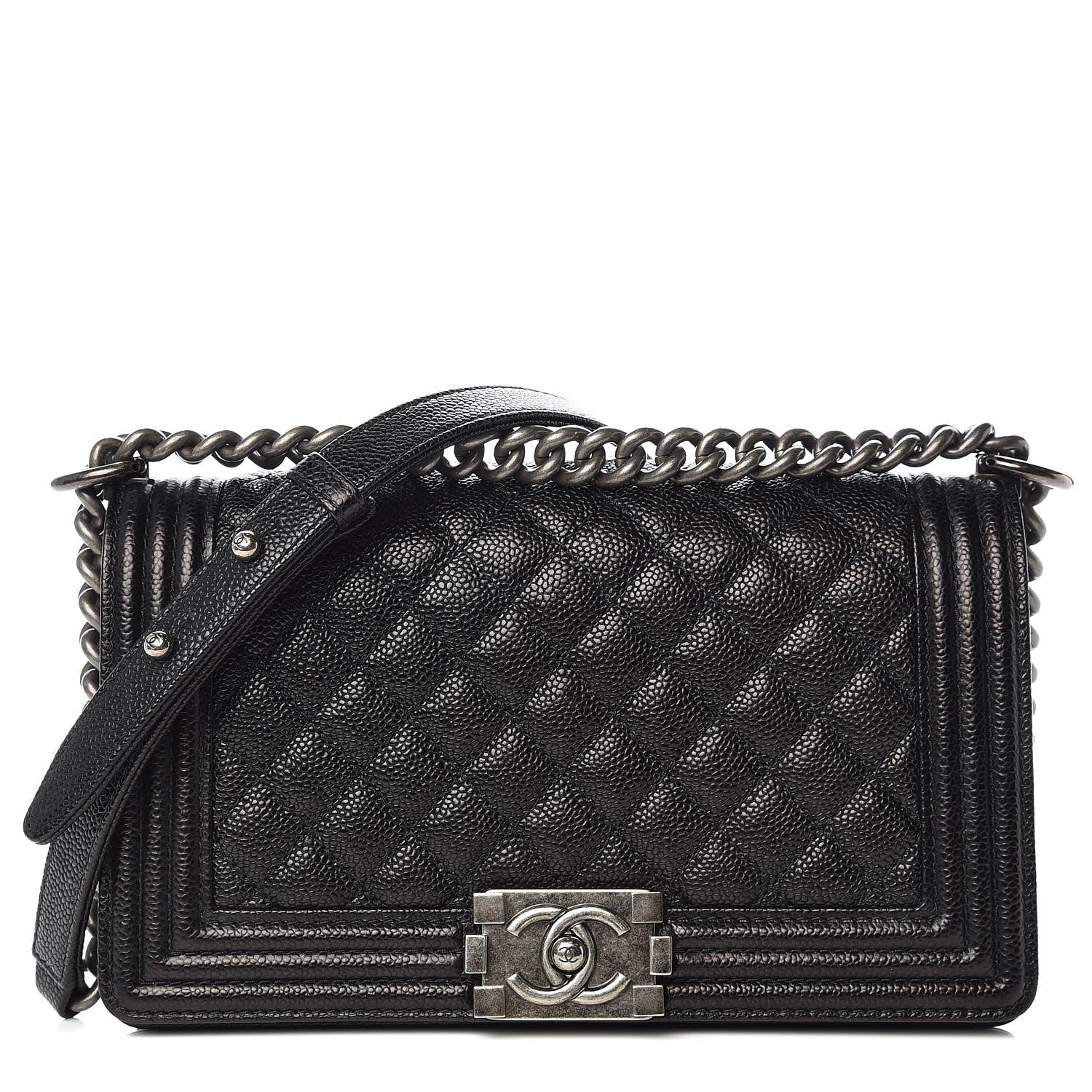 Chanel Caviar Quilted Medium Boy Flap Black 1 of 12