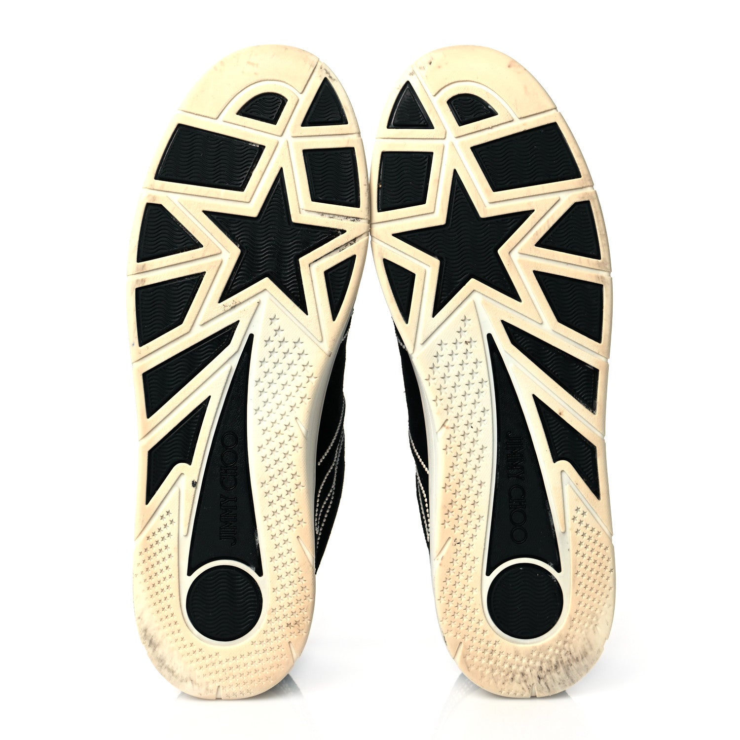 Jimmy Choo Suede Studded Hawaii Low Top Sneakers 41 Black 5 of 9