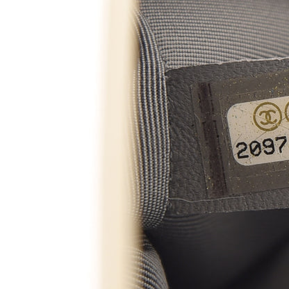 Chanel Calfskin Chevron Quilted Medium Boy Flap Ivory 7 of 11