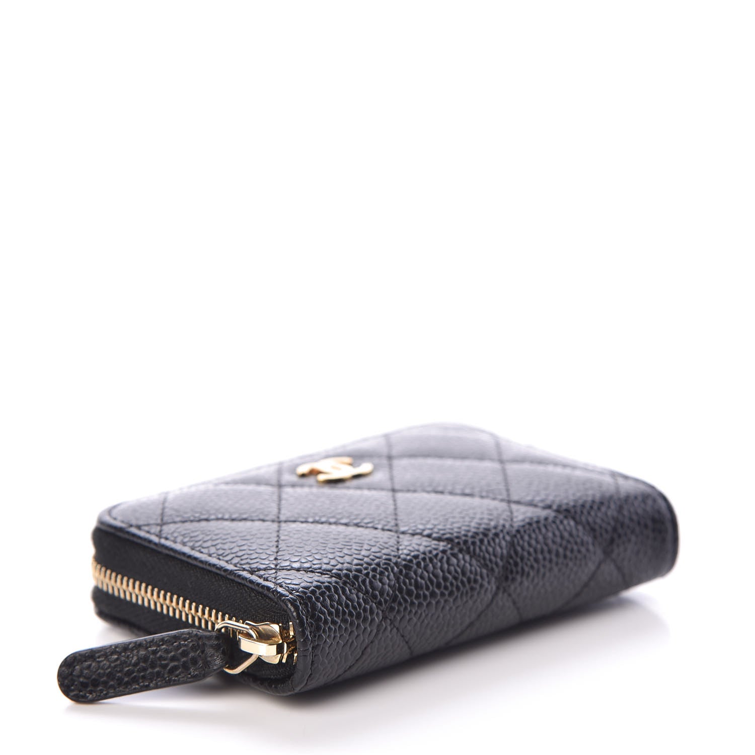 Chanel Caviar Quilted Zip Coin Purse Black 4 of 8