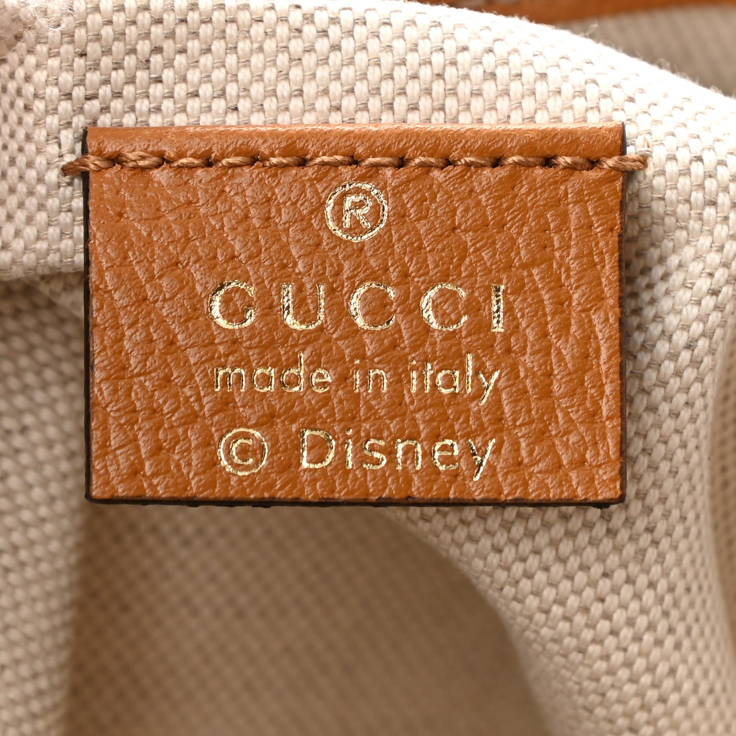X DISNEY Mini Vintage GG Supreme Monogram Bucket Bag Beige Vintage Sun Oil