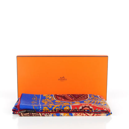 Hermes Cashmere Silk L'Arbre De Vie Shawl 140 8 of 8