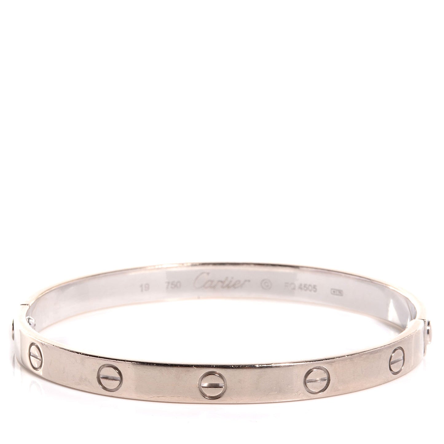 18K White Gold LOVE Bracelet 19