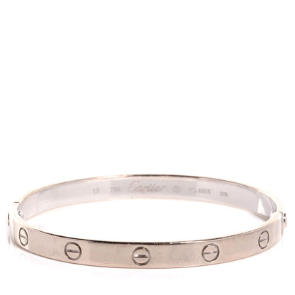 Cartier 18K White Gold LOVE Bracelet 19 1 of 5