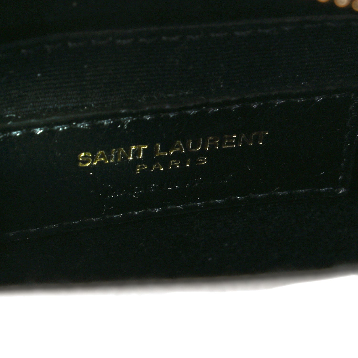 Saint Laurent Grain De Poudre Matelasse Chevron Quilted Round Vinyle Camera Bag Crema Soft 6 of 9