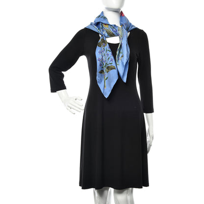 Gucci Silk Twill New Flora Square Scarf Bluette 2 of 4